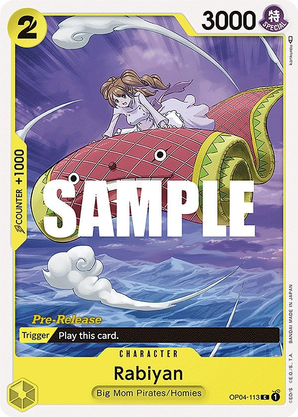 Rabiyan (4113) (OP04 PRE) - One Piece Card Game Single