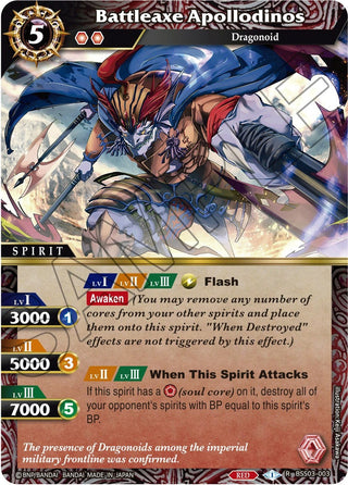 Battleaxe Apollodinos (3003) [BSS03] - Battle Spirits Saga Single
