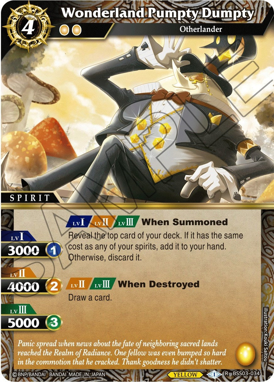 Wonderland Pumpty Dumpty (3034) [BSS03] - Battle Spirits Saga Single