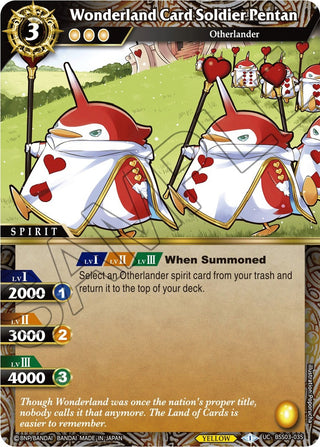 Wonderland Card Soldier Pentan (3035) [BSS03] - Battle Spirits Saga Single