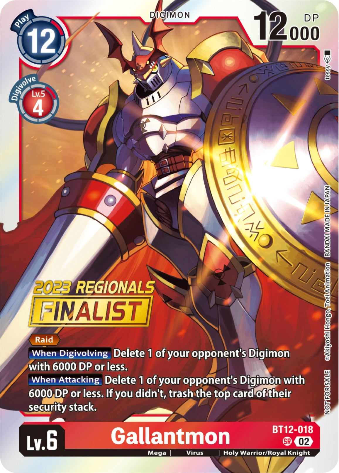 Gallantmon (2023 Regionals Finalist) (12018) [BT12] - Digimon Card Game Single