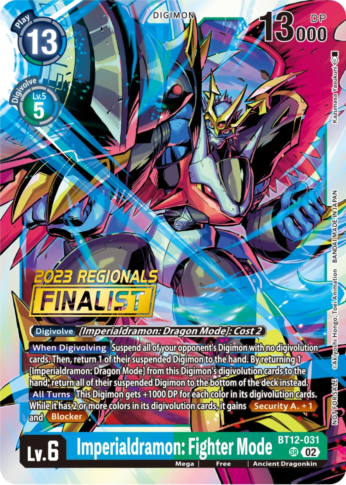 Imperialdramon: Fighter Mode (2023 Regionals Finalist) (12031) [BT12] - Digimon Card Game Single