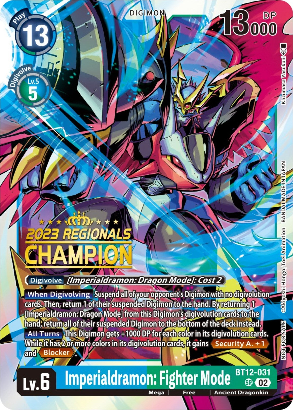 Imperialdramon: Fighter Mode (2023 Regionals Champion) (12031) [BT12] - Digimon Card Game Single