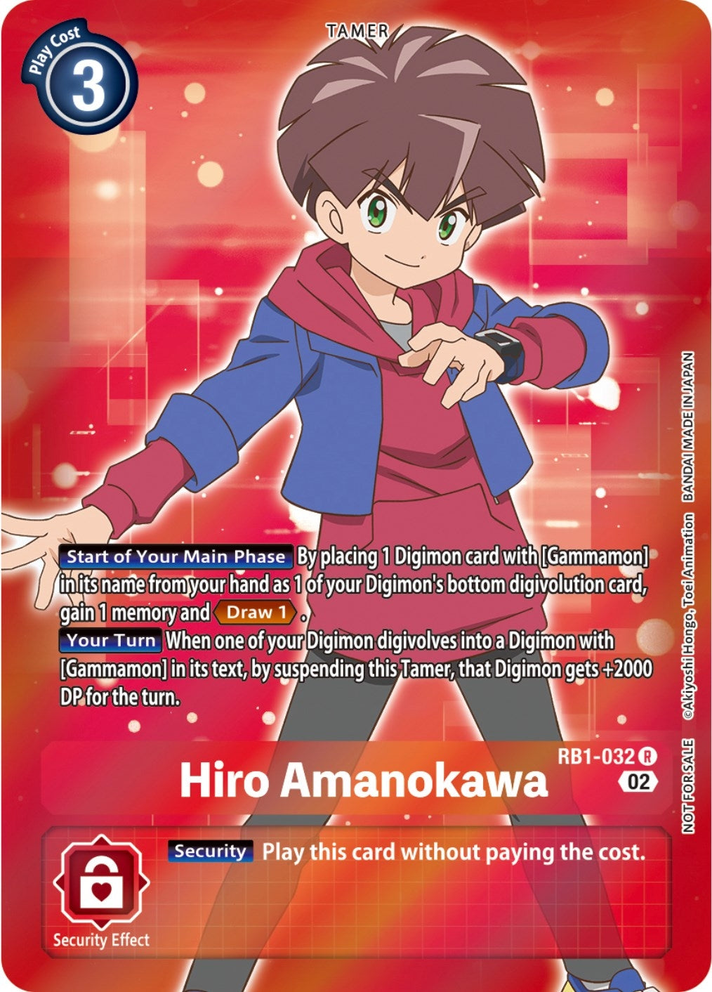 Hiro Amanokawa (Resurgence Booster Box Promotion Pack) (1032) [RB-01] - Digimon Card Game Single