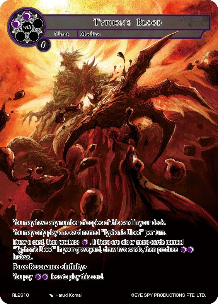 Typhon’s Blood (2310) [PRO] - Force of Will Single