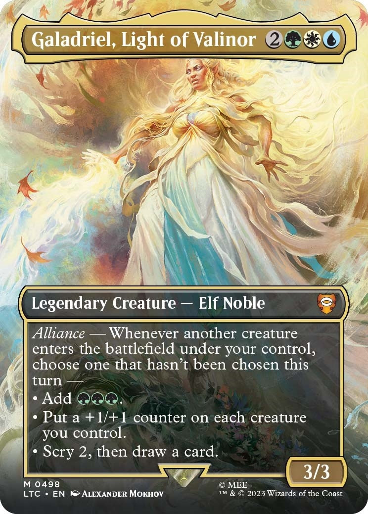 Galadriel Light of Valinor (Borderless) (498) [LTC] - MTG Single