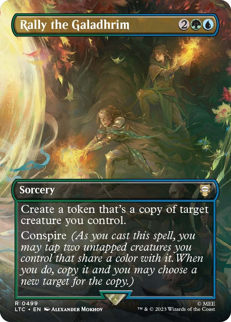 Rally the Galadhrim (Borderless) (499) [LTC] - MTG Single