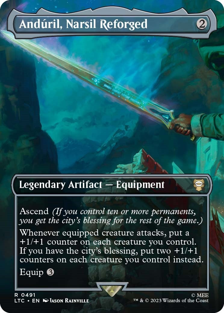 Anduril Narsil Reforged (Borderless) (491) [LTC] - MTG Single