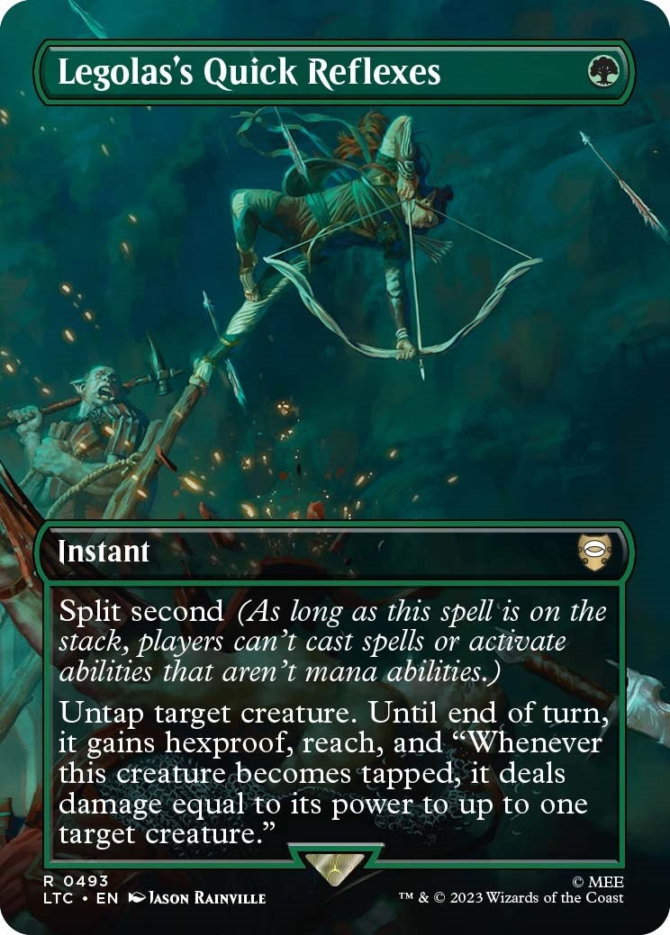 Legolas’s Quick Reflexes (Borderless) (493) [LTC] - MTG Single