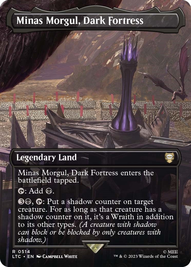 Minas Morgul Dark Fortress (Borderless) (514) [LTC] - MTG Single