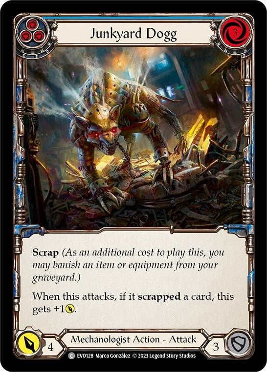 Junkyard Dogg (Blue) (128) [EVO] - Flesh and Blood TCG Single