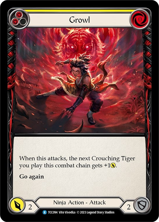 Growl (Yellow) (94) [TCC] - Flesh and Blood TCG Single