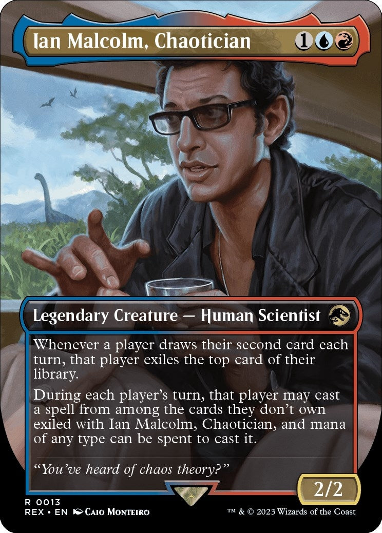 Ian Malcolm Chaotician (Borderless) (13) [REX] - MTG Single