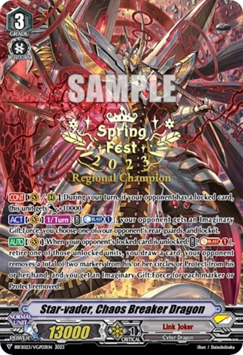 Star-vader Chaos Breaker Dragon (SpringFest 2023 Regional Champion) (202303) [EVENT] - Cardfight Vanguard Single