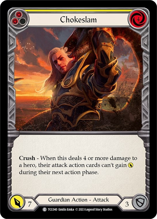 Chokeslam (Yellow) (40) [TCC] - Flesh and Blood TCG Single