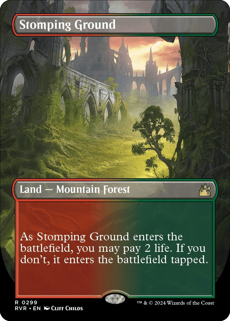Stomping Ground (Borderless) (299) [RVR] - MTG Single