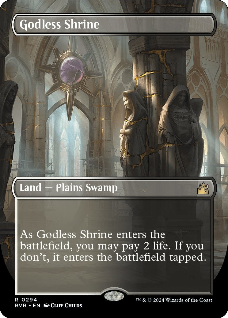 Godless Shrine (Borderless) (294) [RVR] - MTG Single