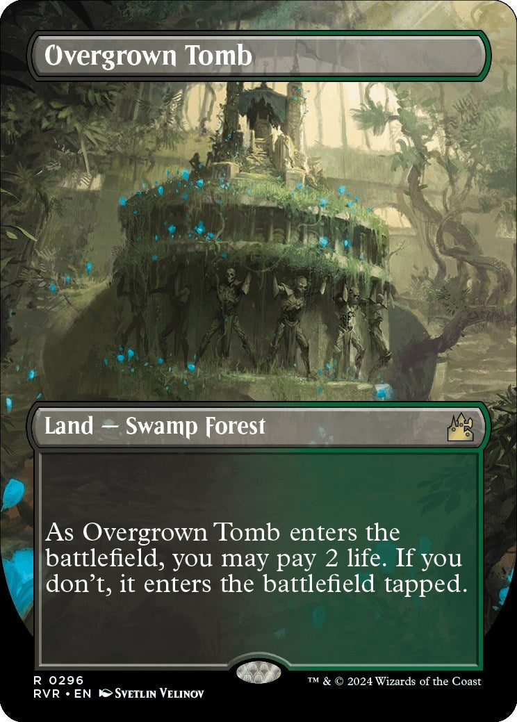 Overgrown Tomb (Borderless) (296) [RVR] - MTG Single