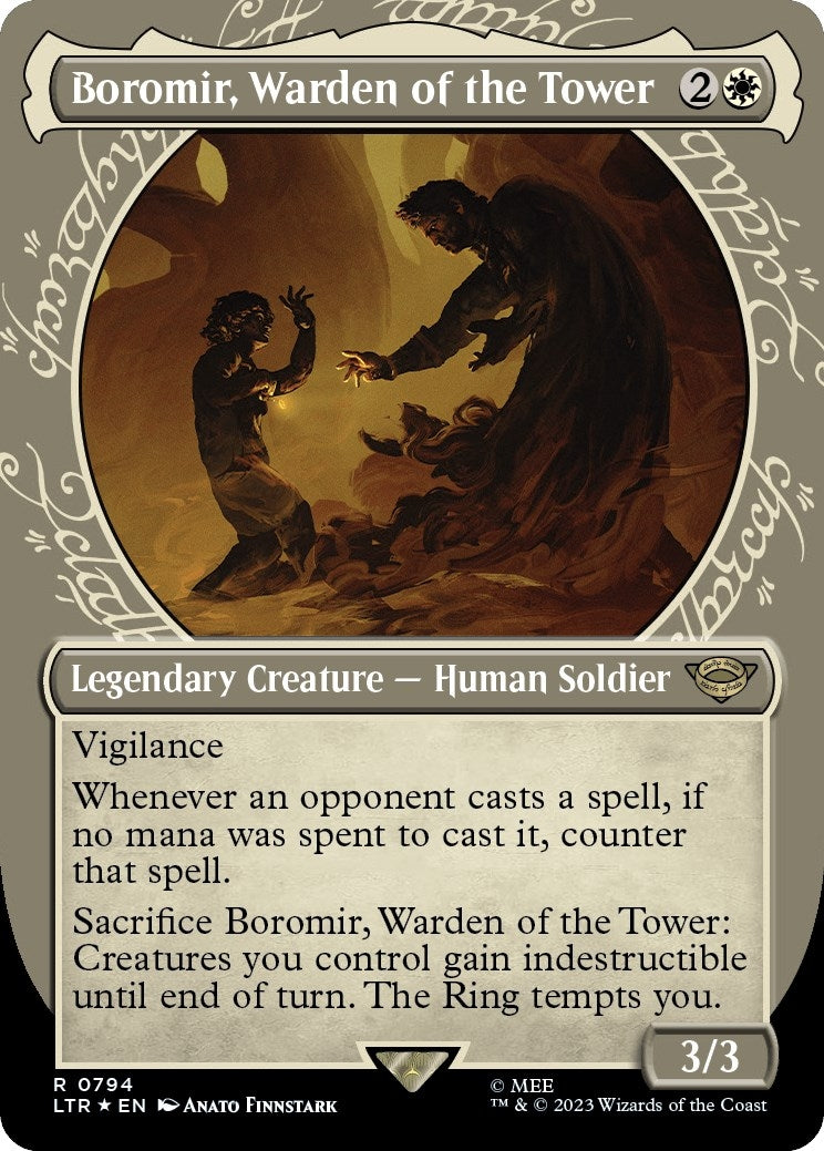 Boromir Warden of the Tower (Showcase) (Surge Foil) (794) [LTR] - MTG Single