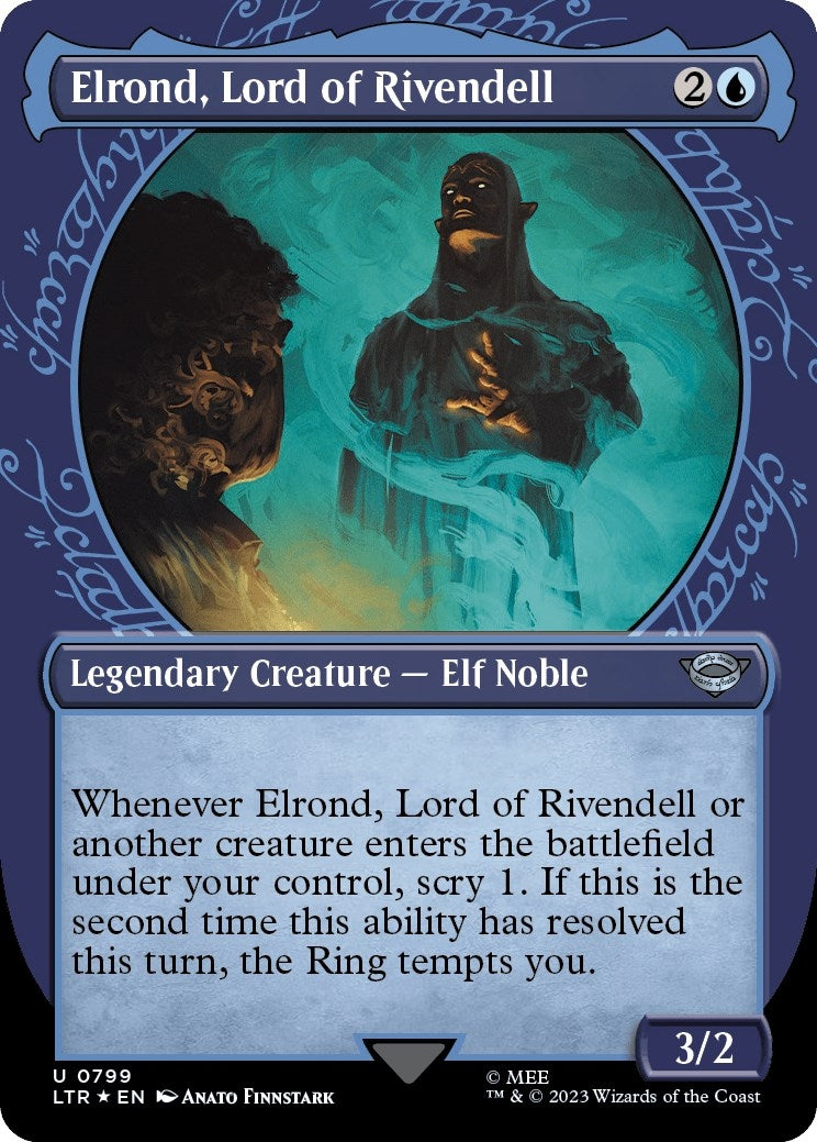 Elrond Lord of Rivendell (Showcase) (Surge Foil) (799) [LTR] - MTG Single