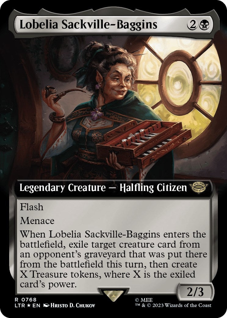Lobelia Sackville-Baggins (Extended Art) (Surge Foil) (768) [LTR] - MTG Single