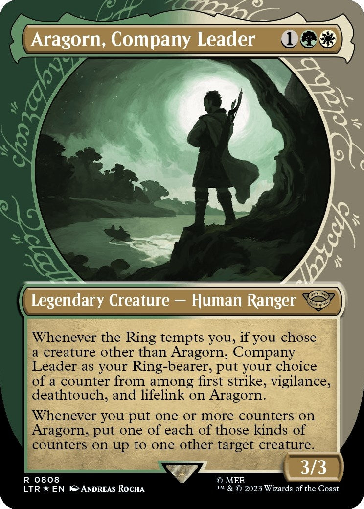 Aragorn Company Leader (Showcase) (Surge Foil) (808) [LTR] - MTG Single