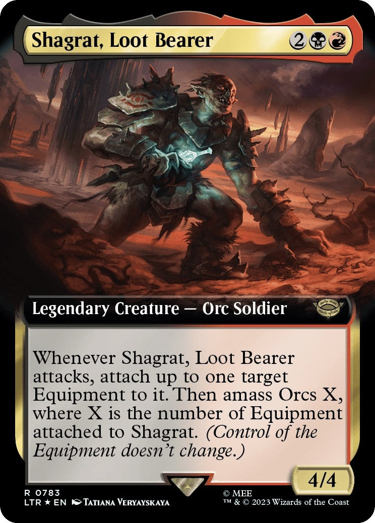 Shagrat Loot Bearer (Extended Art) (Surge Foil) (783) [LTR] - MTG Single
