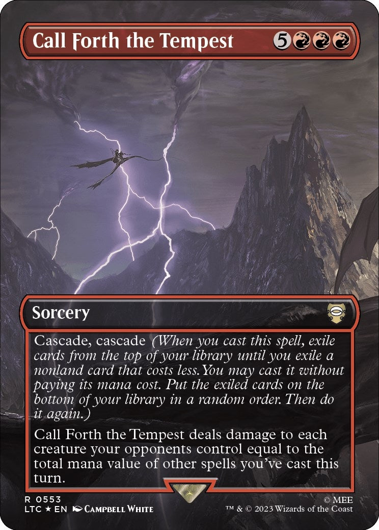 Call Forth the Tempest (Borderless) (Surge Foil) (553) [LTC] - MTG Single
