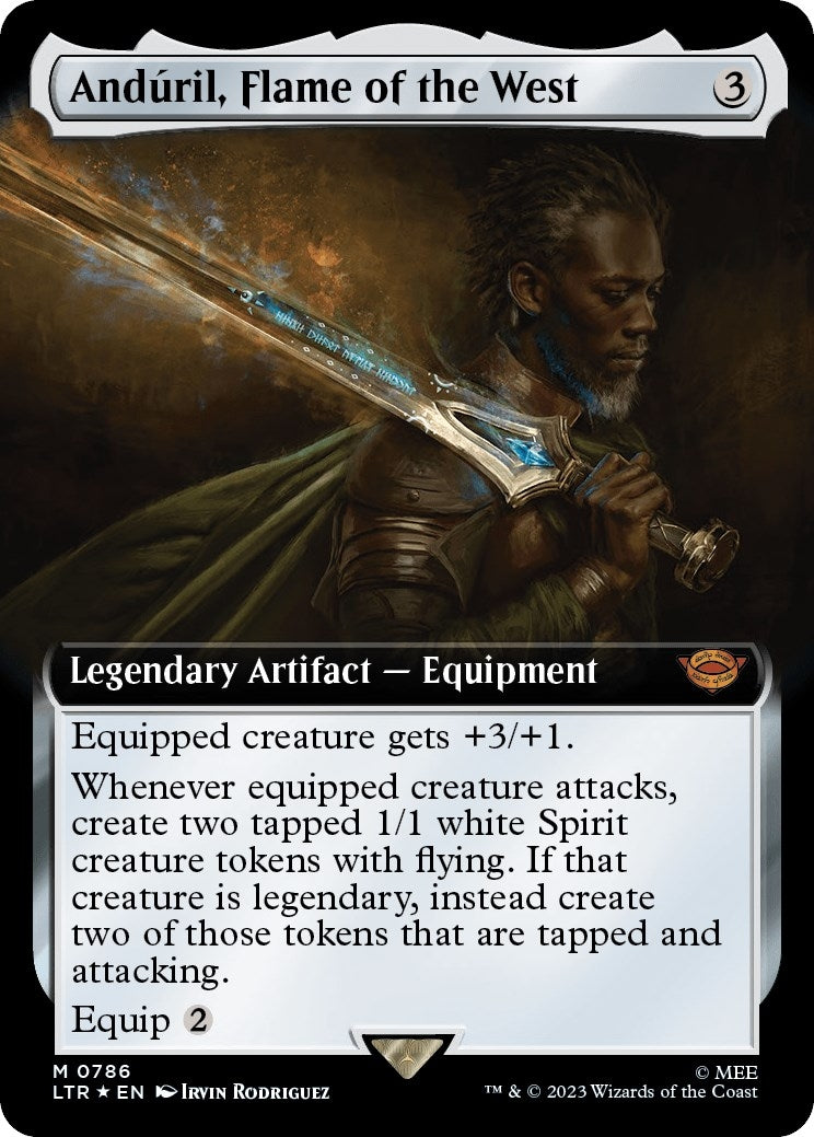 Anduril Flame of the West (Extended Art) (Surge Foil) (786) [LTR] - MTG Single