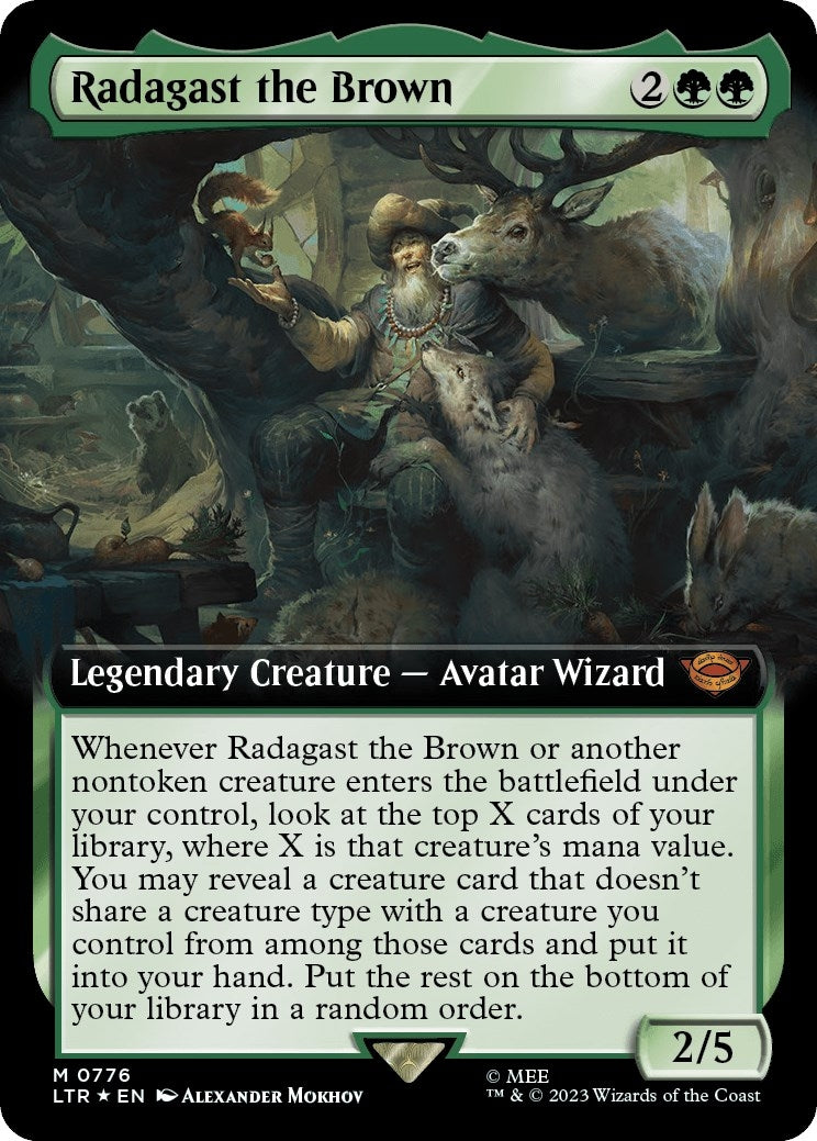 Radagast the Brown (Extended Art) (Surge Foil) (776) [LTR] - MTG Single
