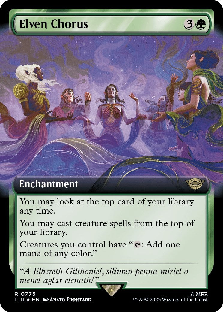 Elven Chorus (Extended Art) (Surge Foil) (775) [LTR] - MTG Single