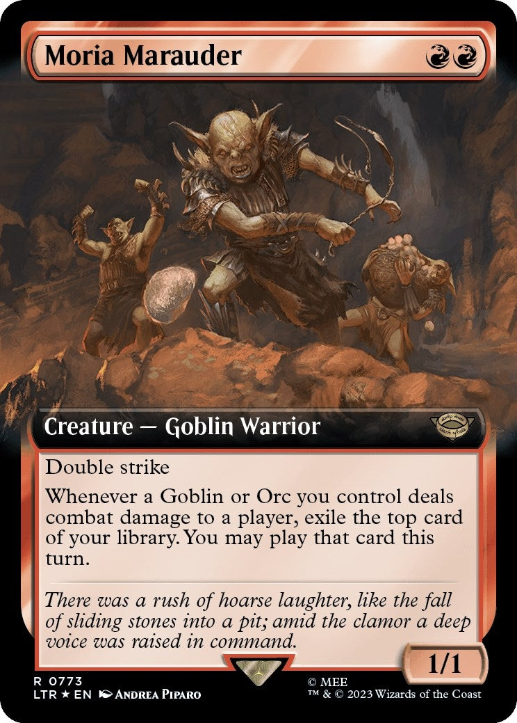 Moria Marauder (Extended Art) (Surge Foil) (773) [LTR] - MTG Single