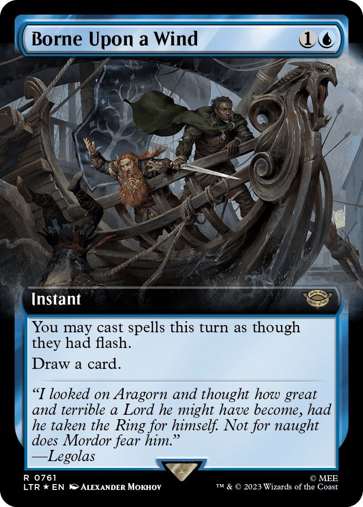 Borne Upon a Wind (Extended Art) (Surge Foil) (761) [LTR] - MTG Single
