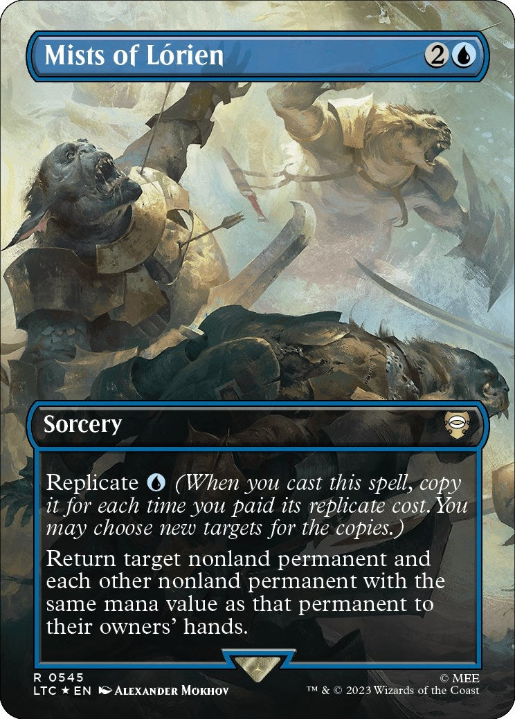 Mists of Lorien (Borderless) (Surge Foil) (545) [LTC] - MTG Single