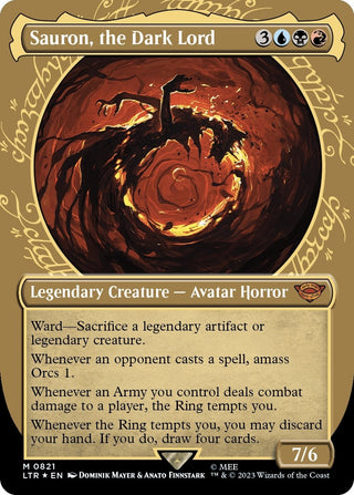 Sauron the Dark Lord (Showcase) (Surge Foil) (821) [LTR] - MTG Single