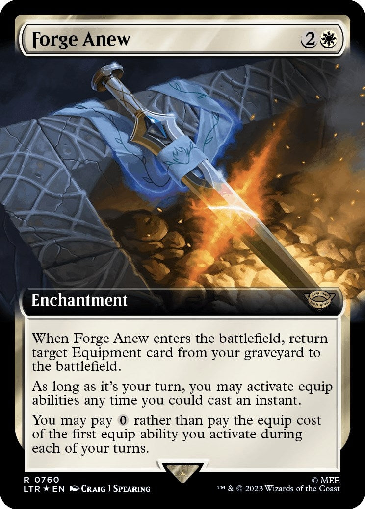 Forge Anew (Extended Art) (Surge Foil) (760) [LTR] - MTG Single