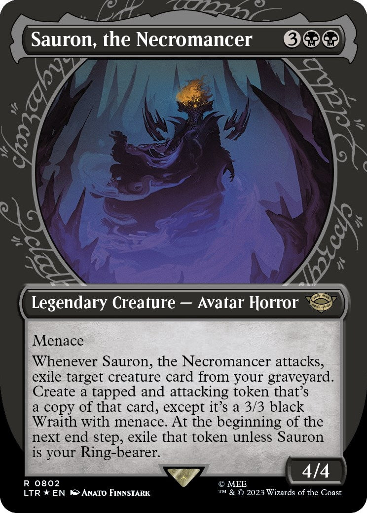 Sauron the Necromancer (Showcase) (Surge Foil) (802) [LTR] - MTG Single