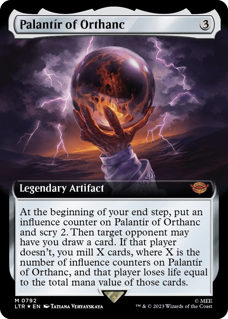 Palantir of Orthanc (Extended Art) (Surge Foil) (792) [LTR] - MTG Single