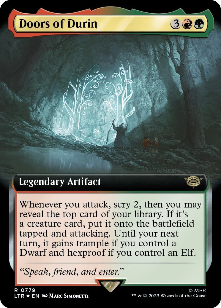 Doors of Durin (Extended Art) (Surge Foil) (779) [LTR] - MTG Single