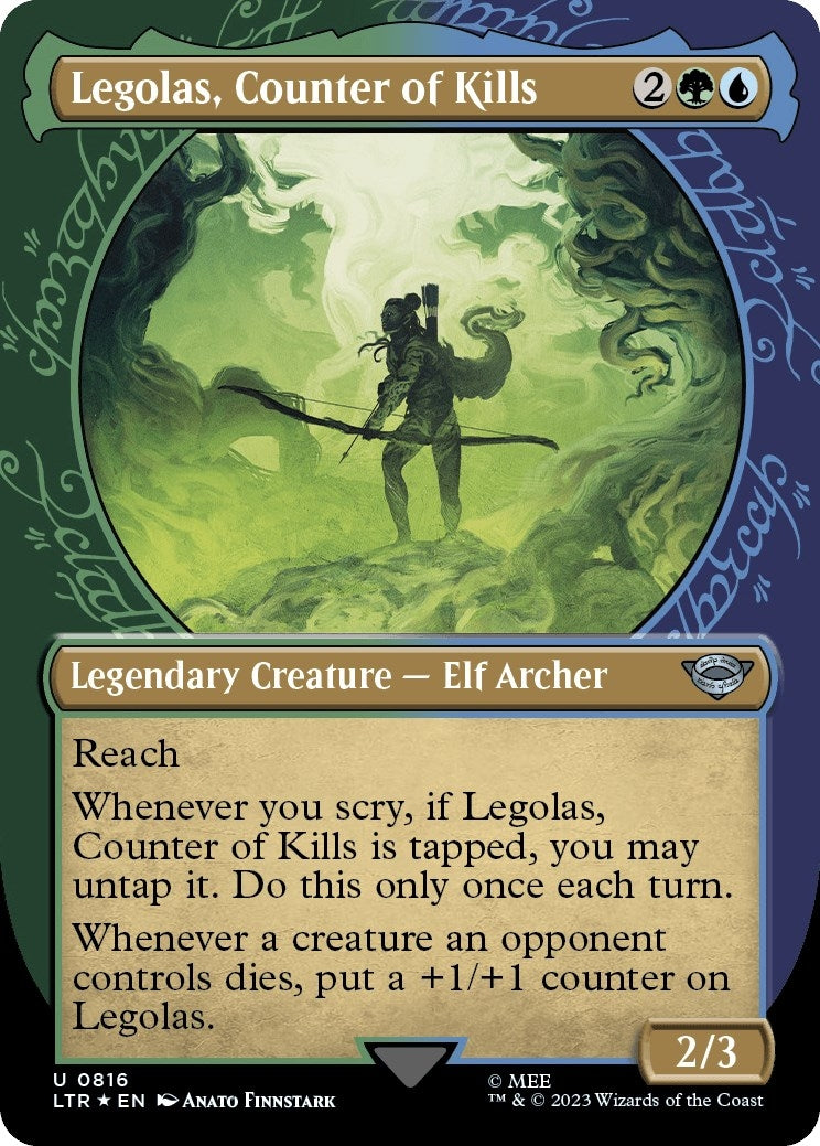 Legolas Counter of Kills (Showcase) (Surge Foil) (816) [LTR] - MTG Single