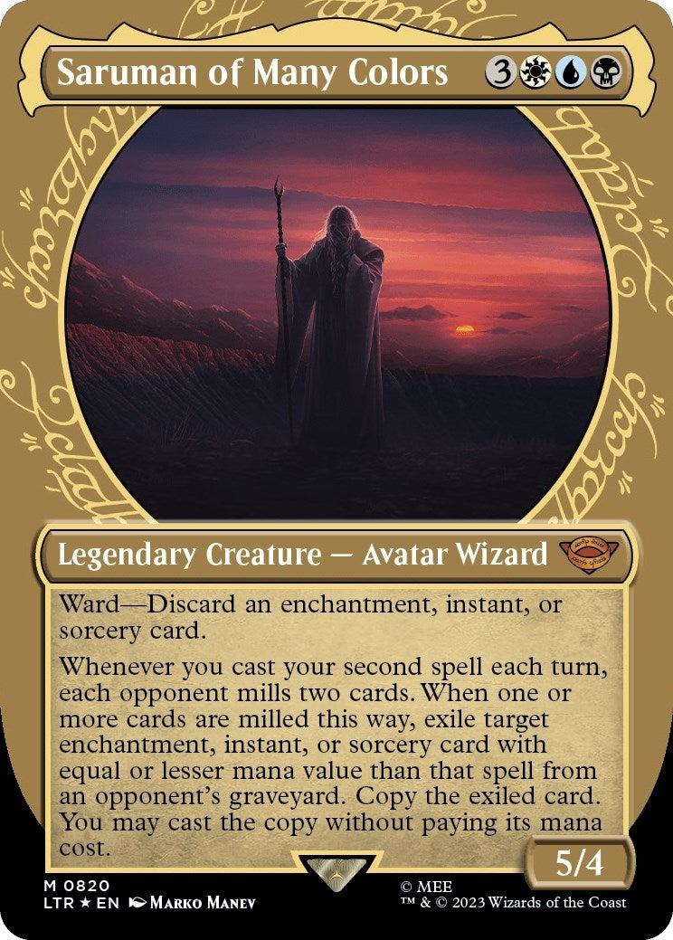 Saruman of Many Colors (Showcase) (Surge Foil) (820) [LTR] - MTG Single