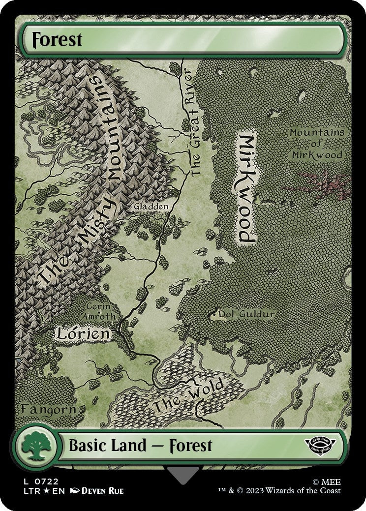 Forest (0722) (Surge Foil) (722) [LTR] - MTG Single