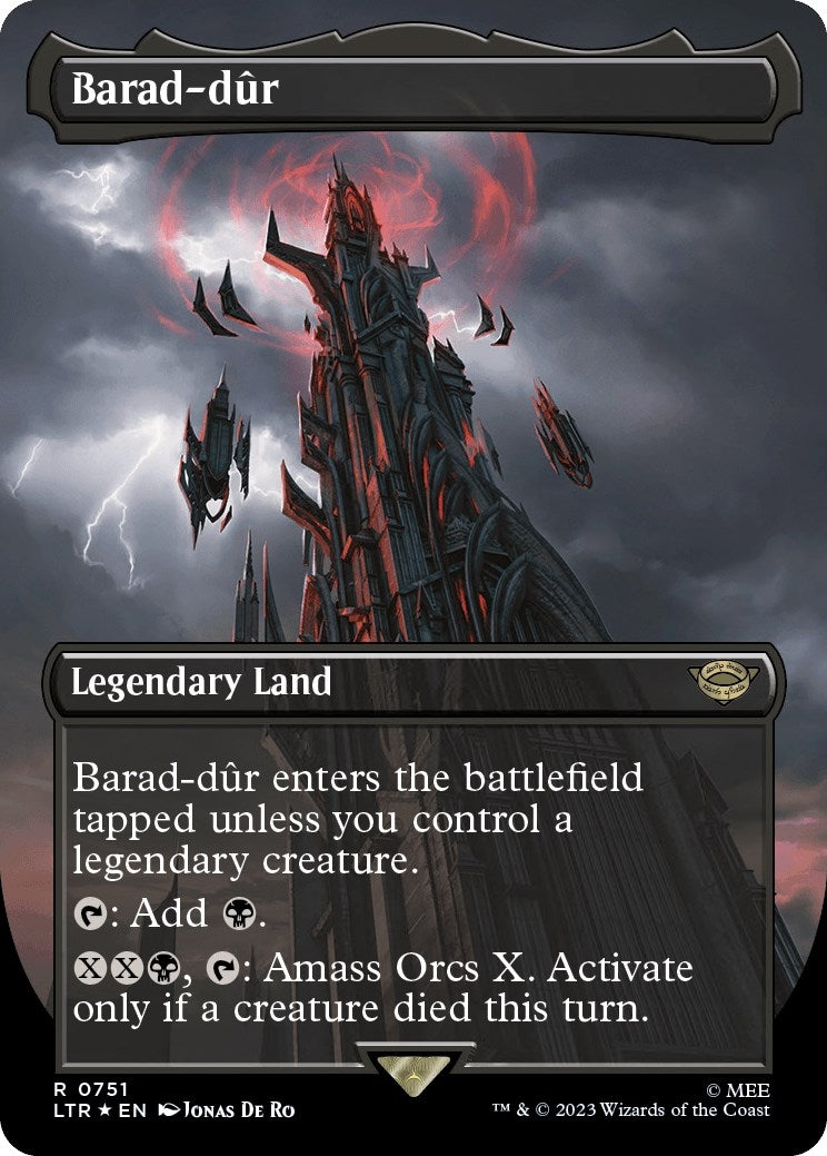 Barad-dur (0751) (Borderless) (Surge Foil) (751) [LTR] - MTG Single