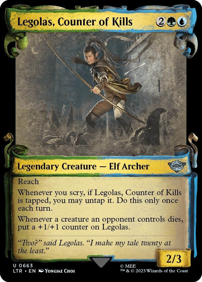 Legolas Counter of Kills (Showcase Scrolls) (663) [LTR] - MTG Single