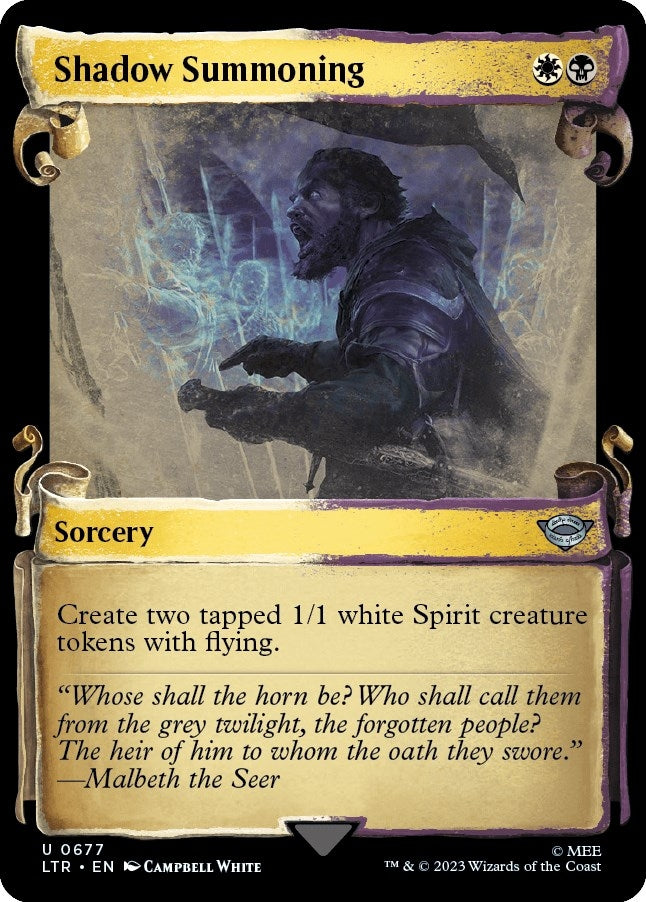 Shadow Summoning (Showcase Scrolls) (677) [LTR] - MTG Single