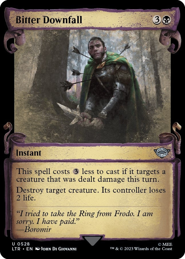Bitter Downfall (Showcase Scrolls) (528) [LTR] - MTG Single