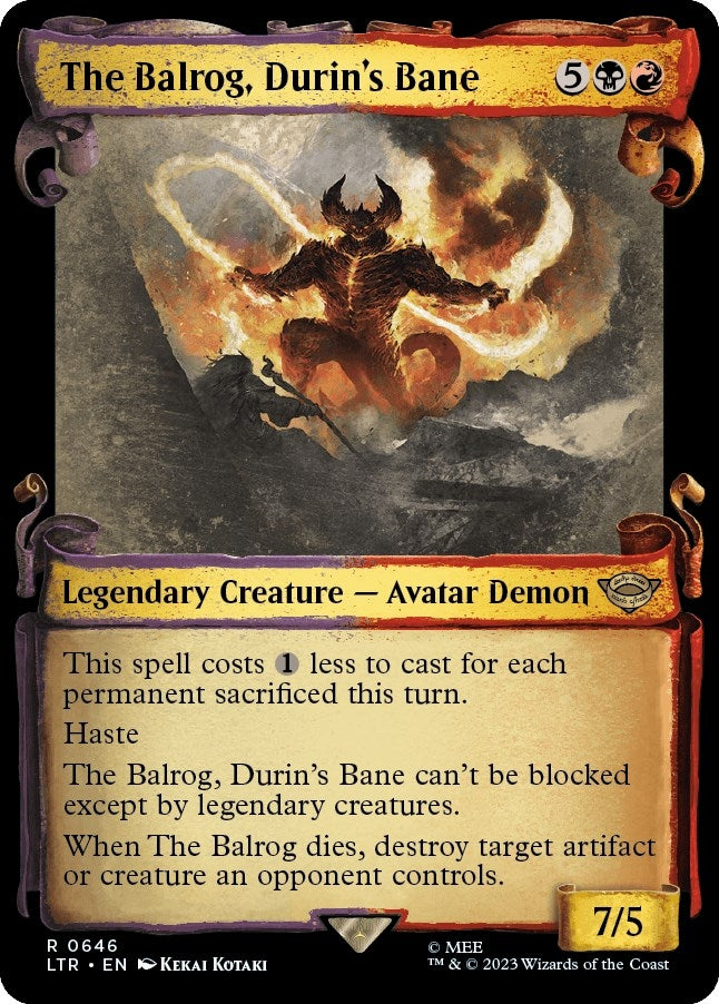 The Balrog Durin’s Bane (Showcase Scrolls) (646) [LTR] - MTG Single