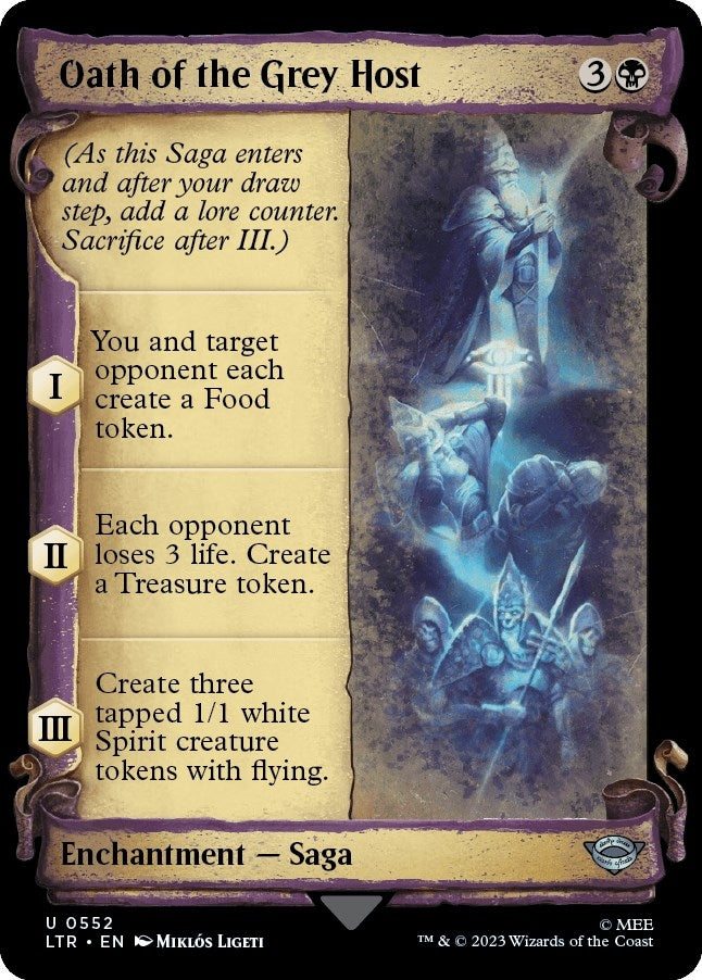 Oath of the Grey Host (Showcase Scrolls) (552) [LTR] - MTG Single