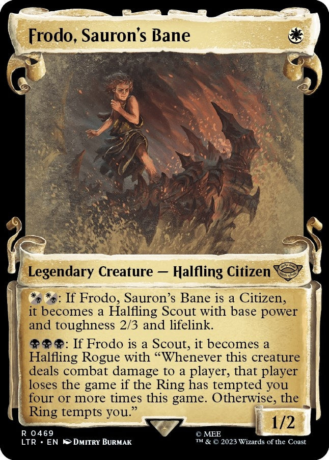 Frodo Sauron’s Bane (Showcase Scrolls) (469) [LTR] - MTG Single