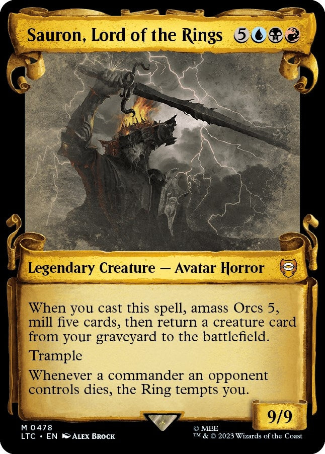 Sauron Lord of the Rings (Showcase Scrolls) (478) [LTC] - MTG Single
